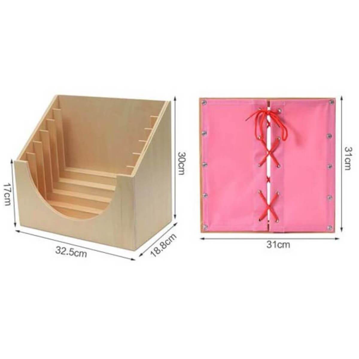 Bastidor de madera con cordones Montessori - Jungla Kids