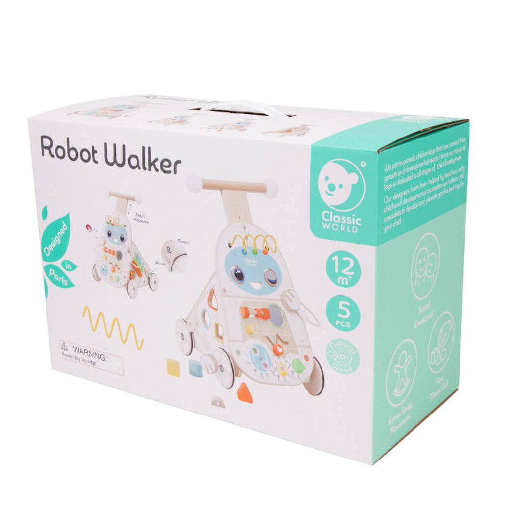 caja del correpasillos robot Classic World para primeros pasos