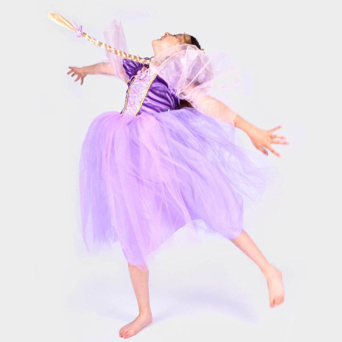 Disfraz Rapunzel con trenza (4 - 6 años) - Jungla Kids