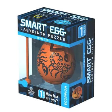 Detalle del packaging del Juego de Laberinto Smart Egg - Escorpión