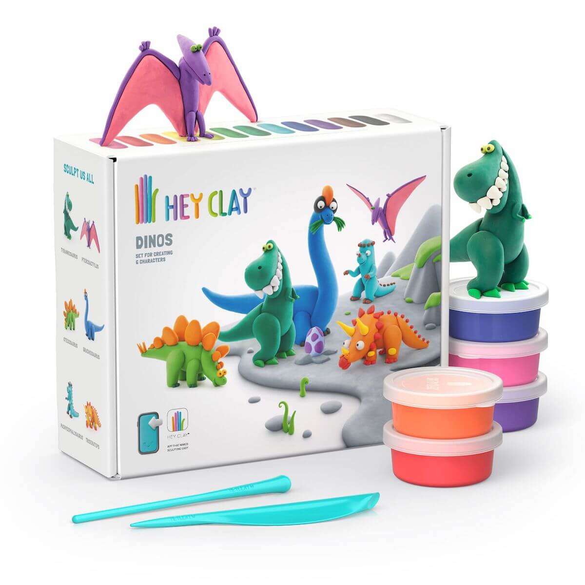 Plastilina interactiva Dinosaurios Hey Clay Jungla Kids