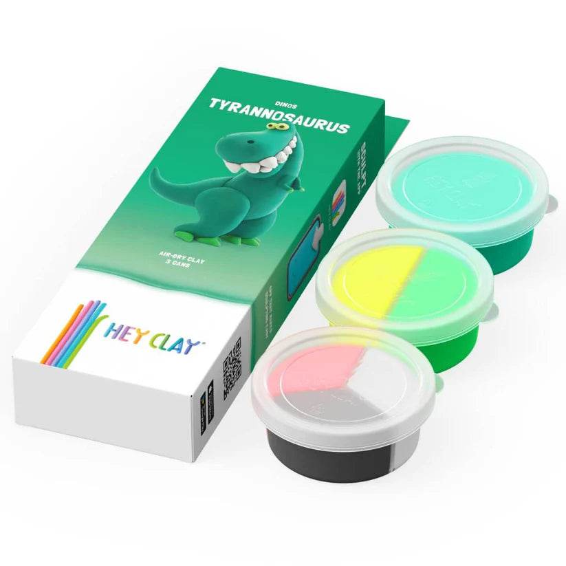 Plastilina interactiva Tyrannosaurus (3 botes) - Jungla Kids