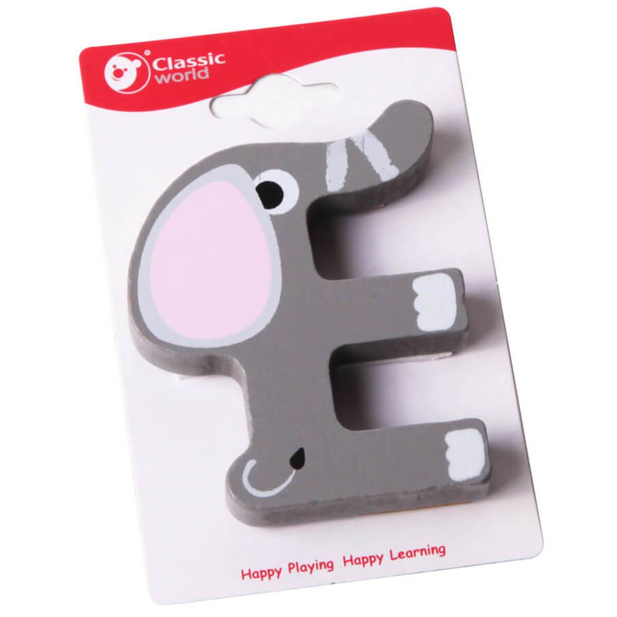 Letra de madera infantil E - Jungla Kids