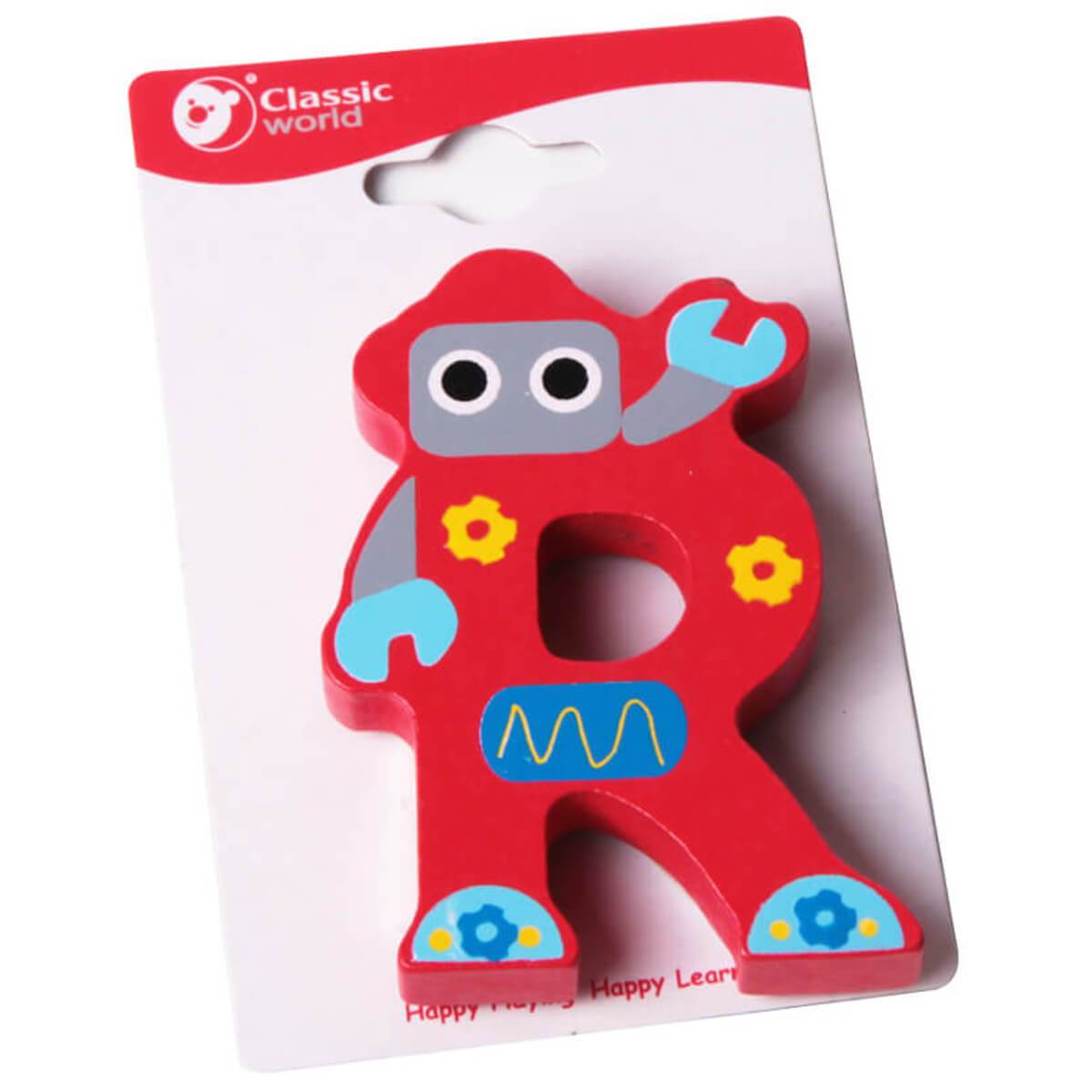 Letra de madera infantil R - Jungla Kids