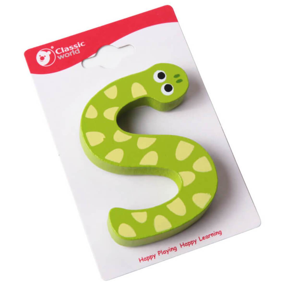 Letra de madera infantil S - Jungla Kids