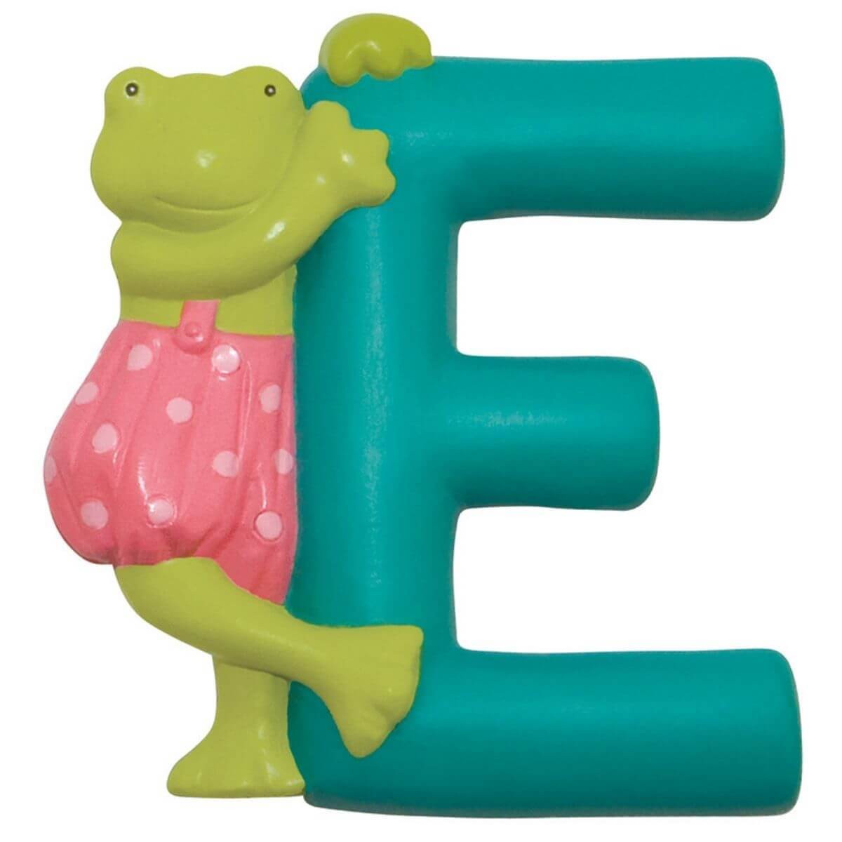 Letra infantil de resina E verde - Jungla Kids