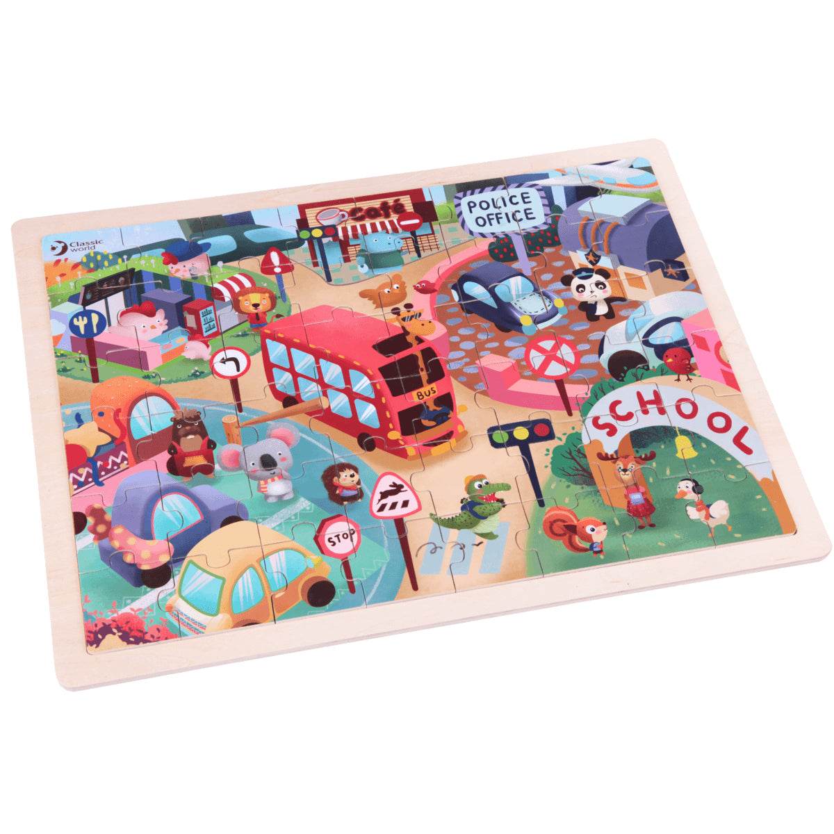 Puzzle de madera Ciudad de los Animales - Jungla Kids