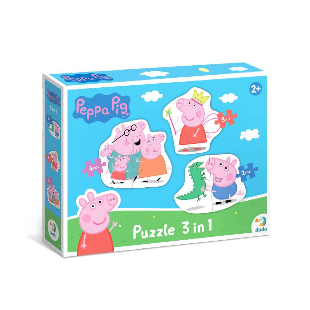 Puzzle evolutivo 3 en 1 Peppa Pig Familia - Jungla Kids
