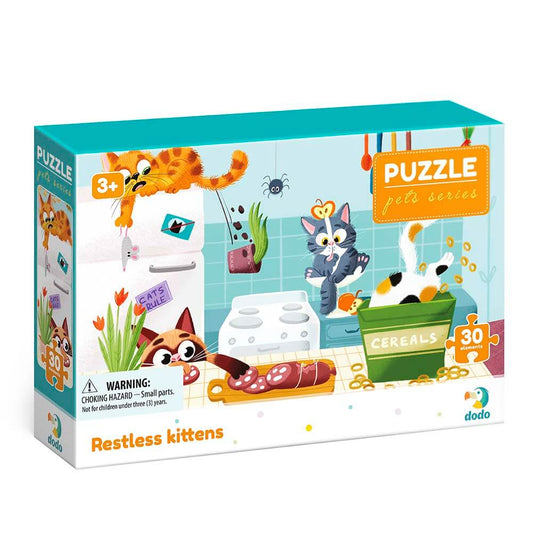 Puzzle Mascotas Gatos traviesos (30 piezas) Dodo