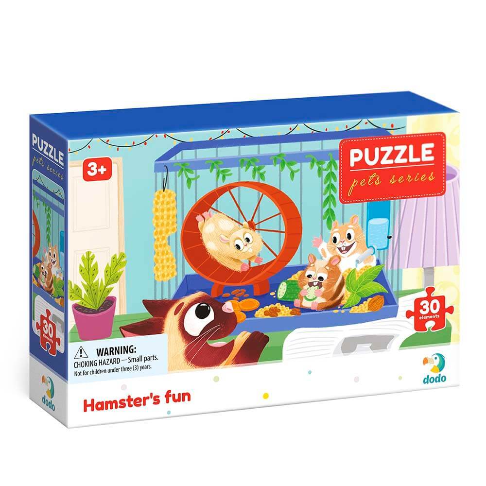 Puzzle Mascotas Hámsters (30 piezas) - Jungla Kids