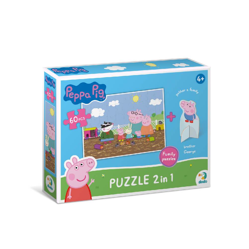 Puzzle Peppa Pig con figura de George Pig (60 piezas) - Jungla Kids