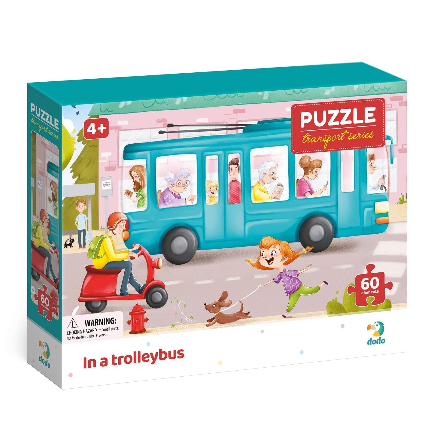 Puzzle Transportes Tranvía (60 piezas) - Jungla Kids