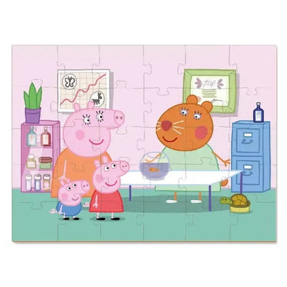Puzzle 2 en 1 para colorear Peppa Pig Veterinaria de Dodo