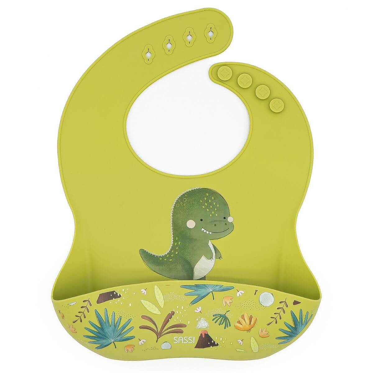 Babero de silicona Dinosaurio