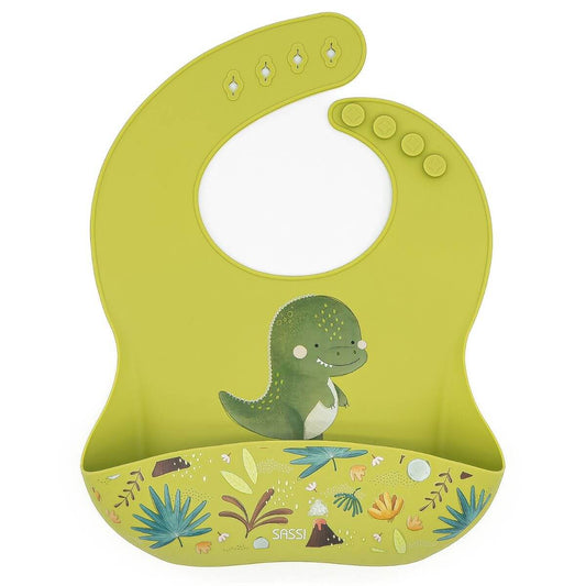 Babero de silicona Dinosaurio