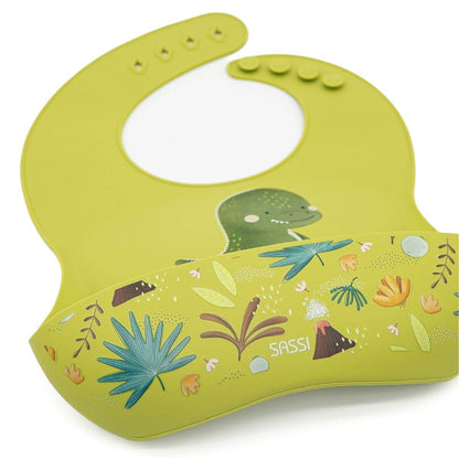 Babero de silicona Dinosaurio