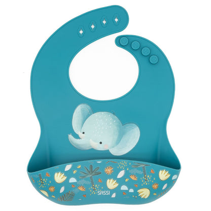 Babero de silicona Elefante