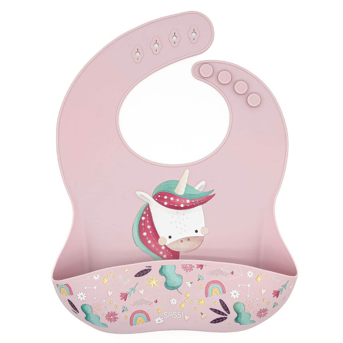 Babero de silicona Unicornio
