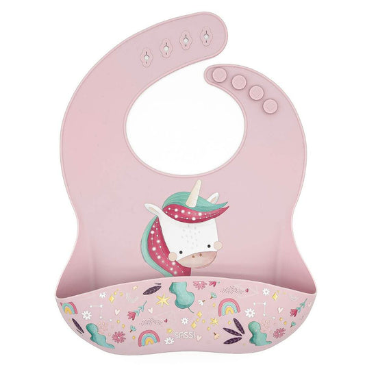 Babero de silicona Unicornio