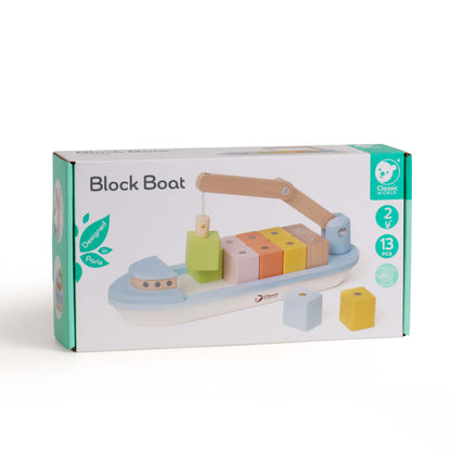 caja del barco de bloques magnéticos Classic World