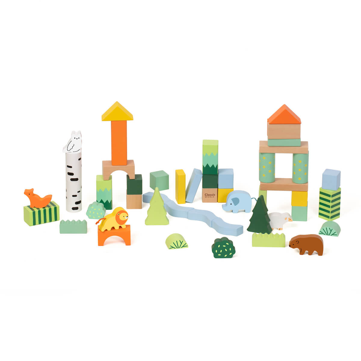 Set de bloques de construcción bosque Classic World 50 piezas 