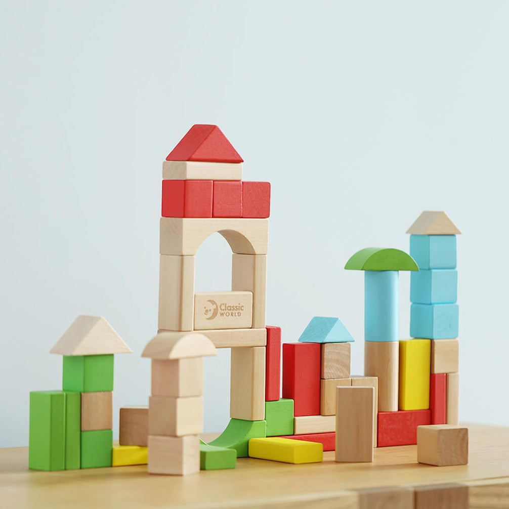 set completo de bloques de construcción de madera Classic World