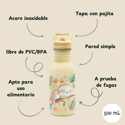 Botella inox. 500ml - Gnawy el Perezoso