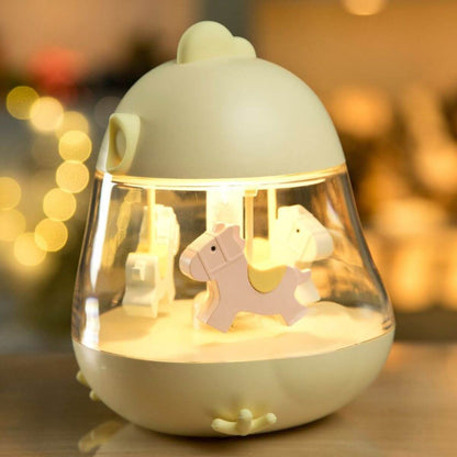 Caja de música carrusel amarillo - imagen 3