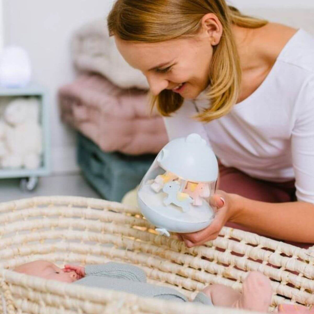 Caixa de música carrusel Blau amb llum