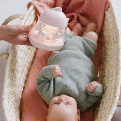 Caixa de música carrusel Rosa amb llum