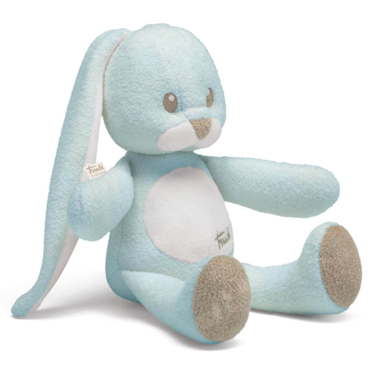 Conejo de peluche talla M de color azul para bebés recién nacidos de la marca italiana Trudi