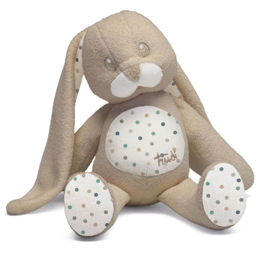 Conejo de peluche para bebés recién nacidos de la marca italiana Trudi, de color beige
