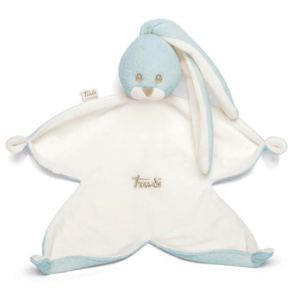 Doudou Conejo de color azul para bebés recién nacidos de la marca italiana Trudi