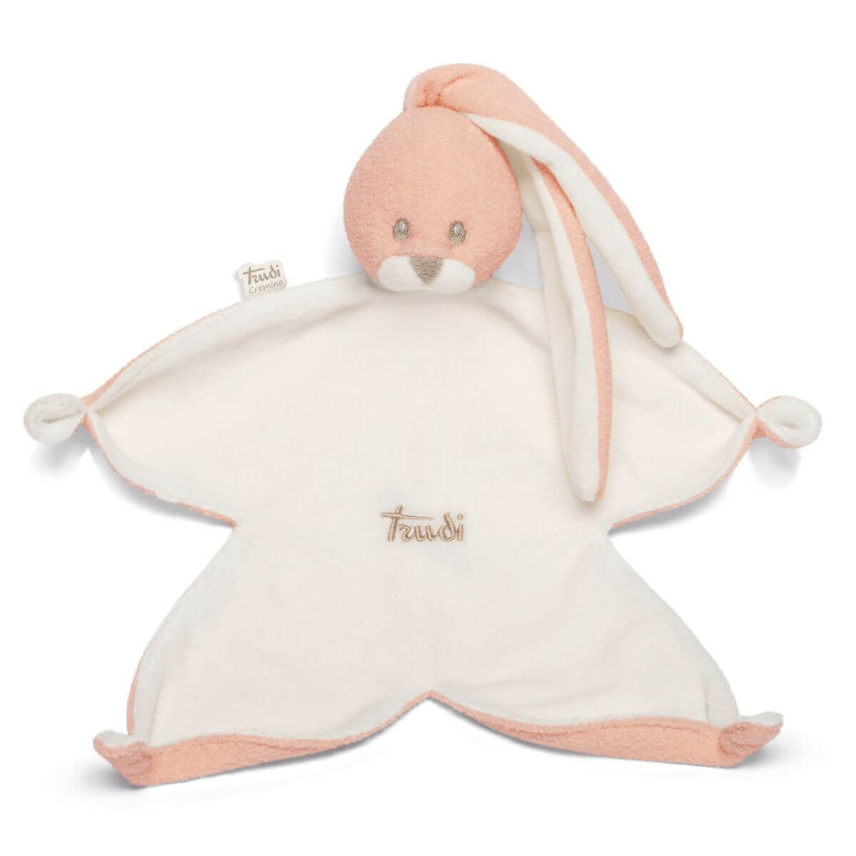 Doudou textil Conejo de color rosa para bebés de la marca italiana Trudi