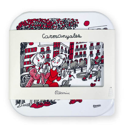 Detalle del packaging del Conjunto de fiambreras Pilarín Bayés