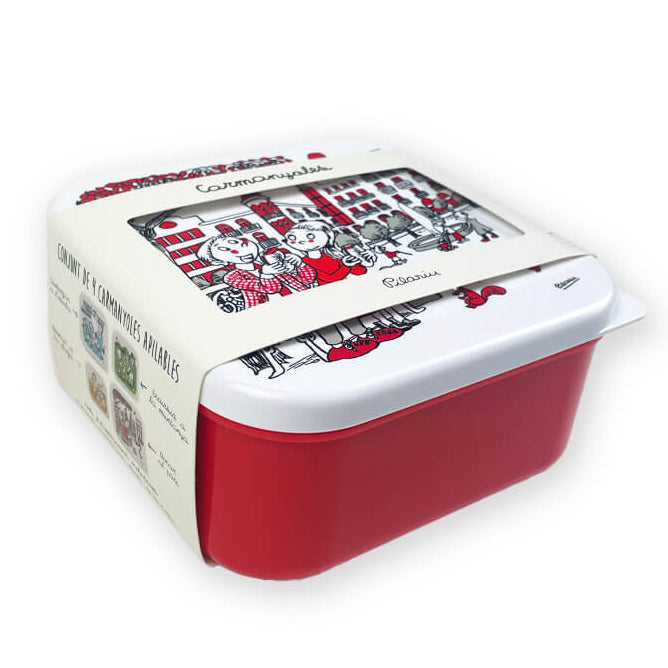 Conjunto de fiambreras Pilarín Bayés en su packaging original