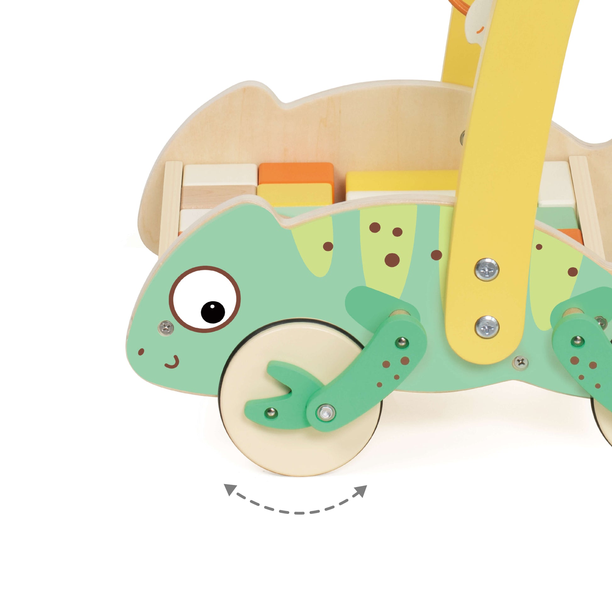 correpasillos camaleón Classic World vista lateral con diseño de camaleón