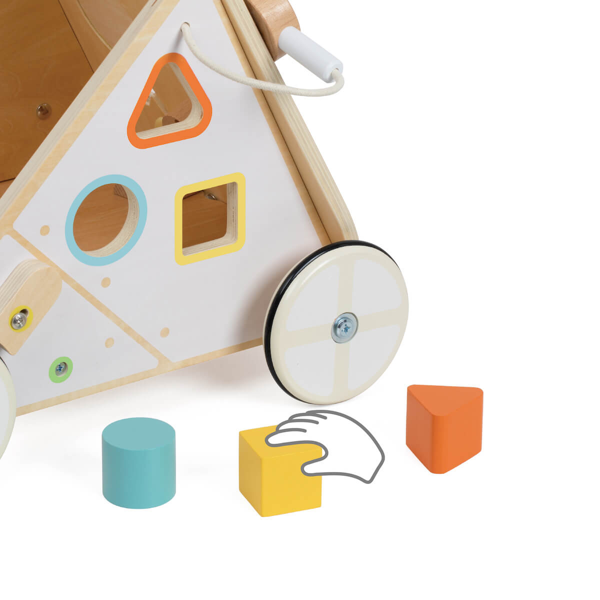 bloques de madera para encajar en el lateral del correpasillos robot de madera de classic world