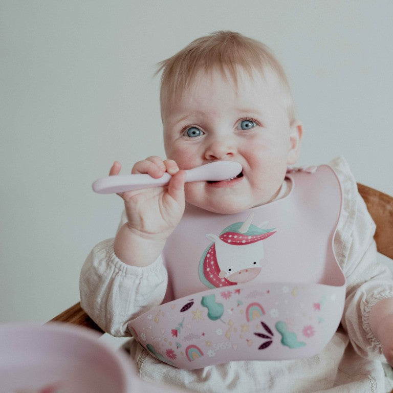 Cubiertos de silicona - Sparkly el Unicornio