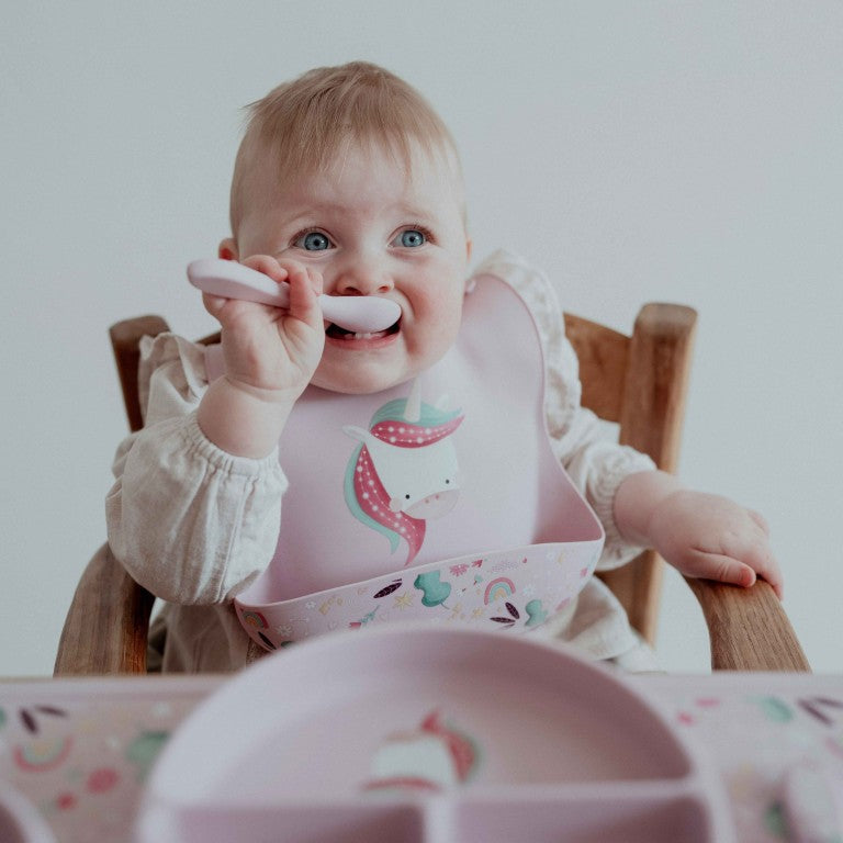 Cubiertos de silicona - Sparkly el Unicornio