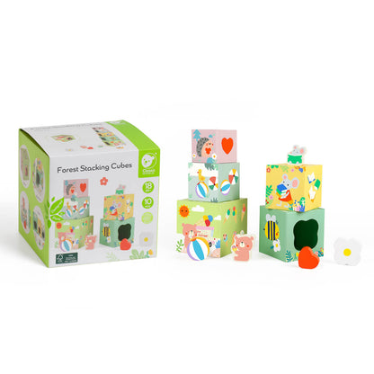 Caja de los Cubos apilables con formas Bosque de Classic World