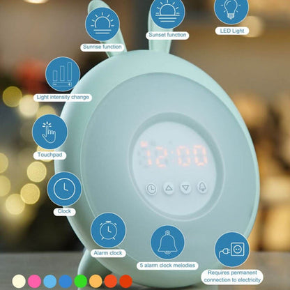 Despertador Lámpara Conejo Verde