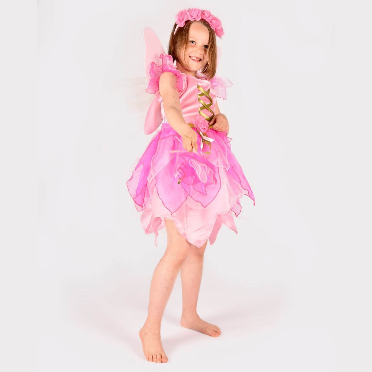 Disfressa Fada Rosa amb Ales, Diadema i Vareta