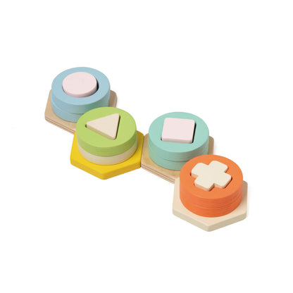 Encajable de Formas Geométricas para peques a partir de 2 años, de madera