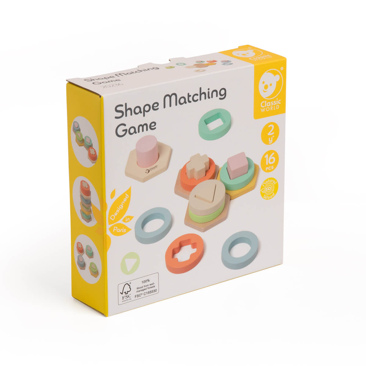Packaging del Encajable de Formas Geométricas de Classic World para niños y niñas de 2 años