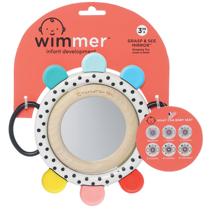 Packaging del Espejo mordedor de alto contrasto Wimmer de Manhattan Toy para bebés desde 0 meses