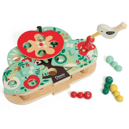 Juego Pájaro Carpintero Classic World con árbol de madera y pájaro con pico magnético