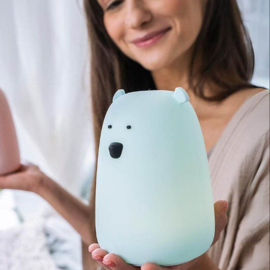Lámpara de silicona Oso Azul