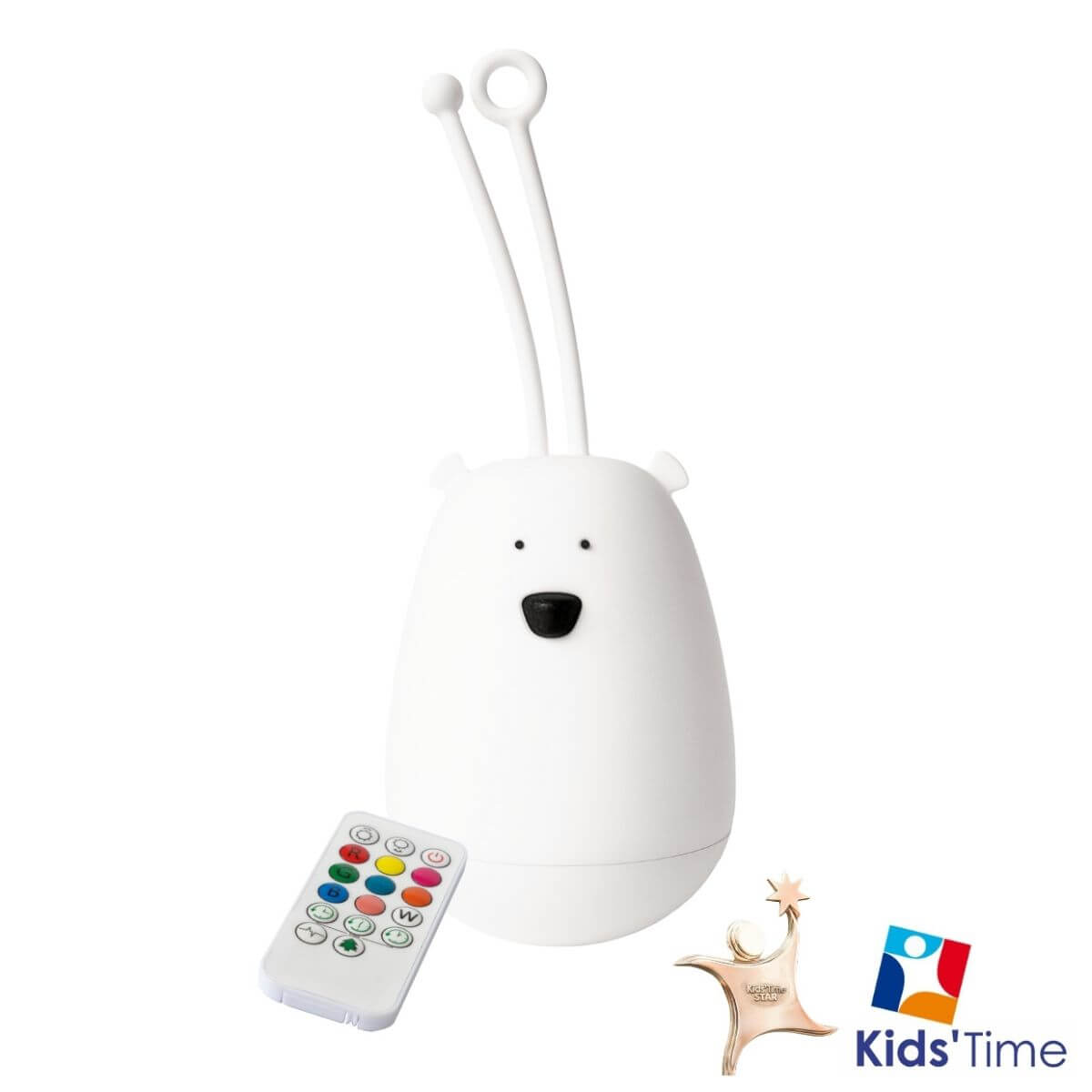 Lámpara de silicona Oso Blanco con colgador y control remoto