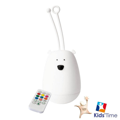 Lámpara de silicona Oso Blanco con colgador y control remoto
